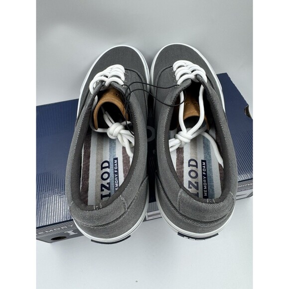 Izod Men's Rangley Canvas Memory Foam Gray Lace Up Sneaker Shoes Size 10 New - Picture 7 of 16